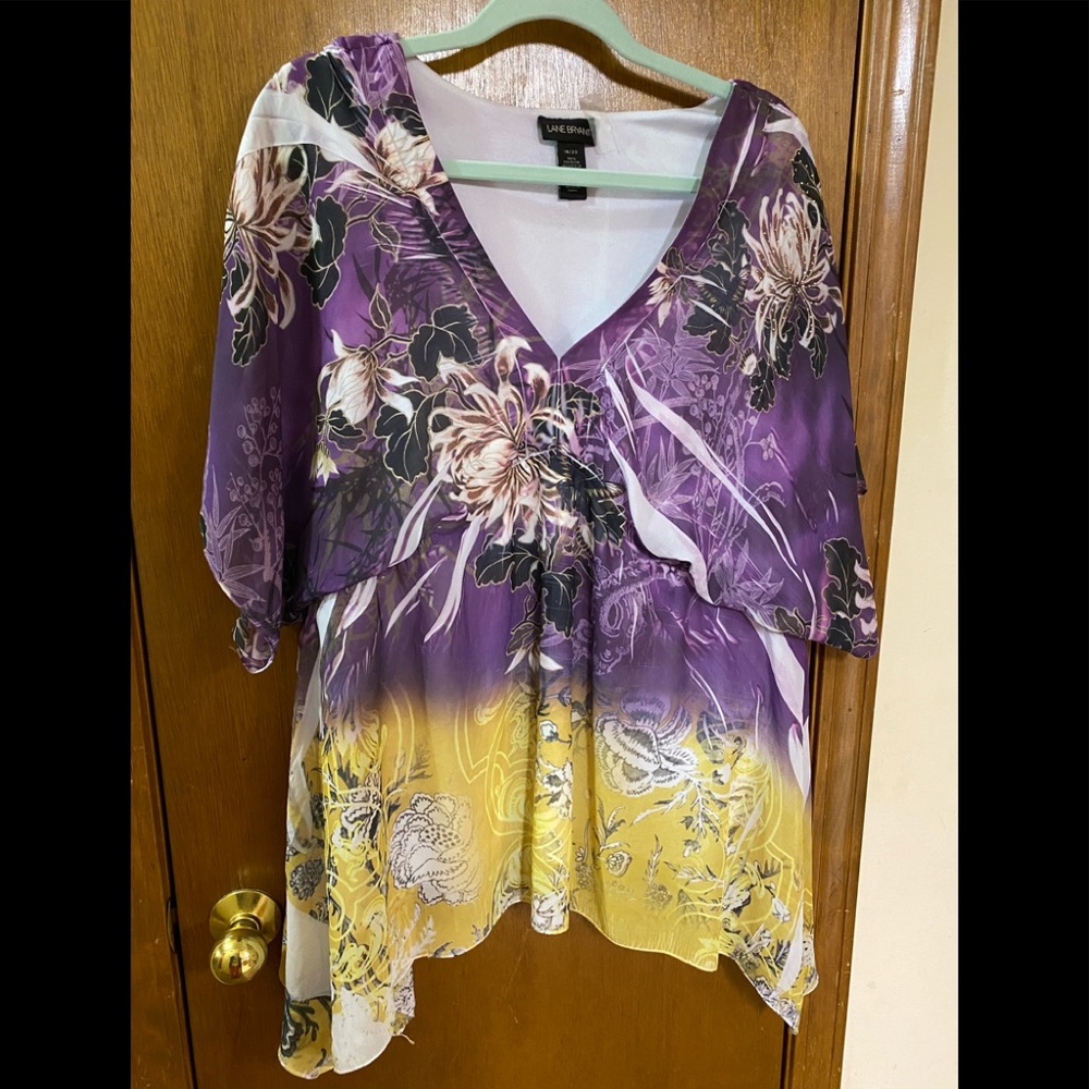 Lane Bryant ruffled a-line blouse, 18/20